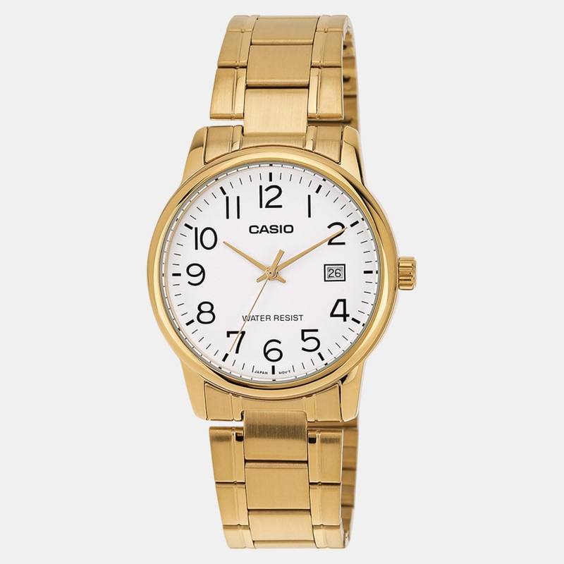 Men White Dial Analog Stainless Steel Watch A2312