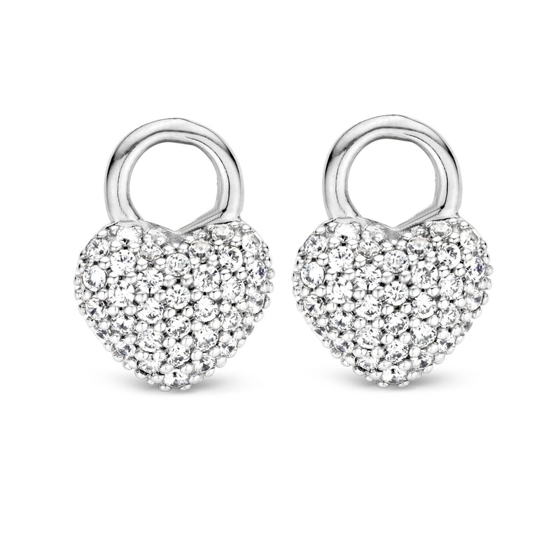 Ti Sento Cubic Zirconia Heart Ear Charms