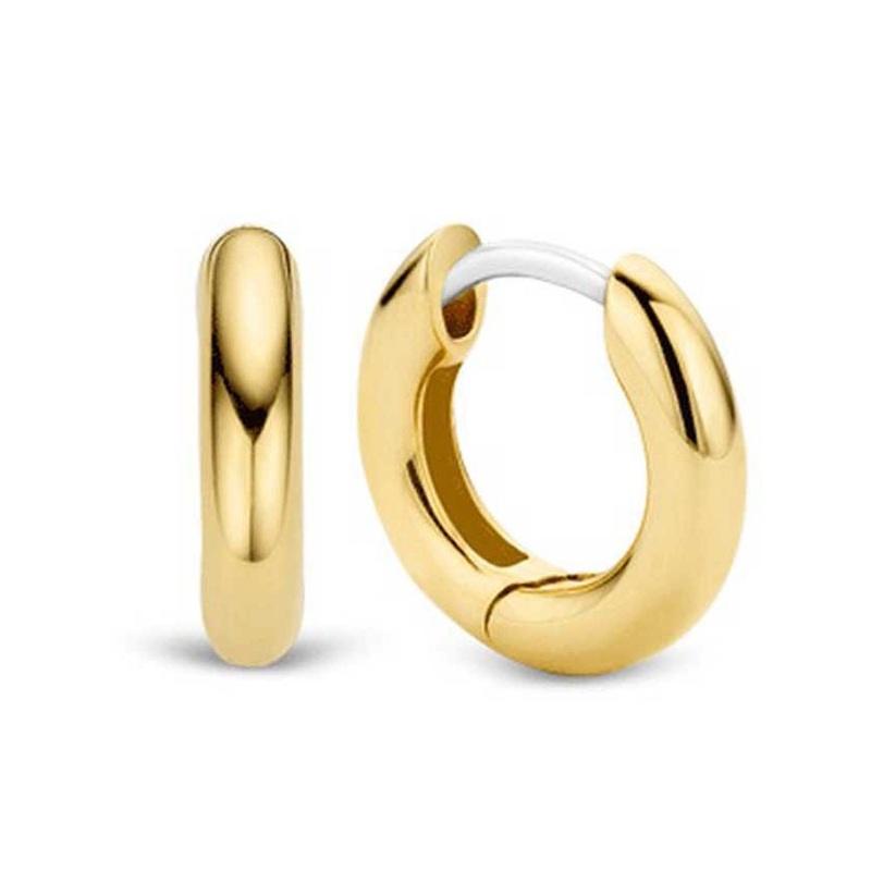 Ti Sento Yellow Gold Plated Hoop Earrings