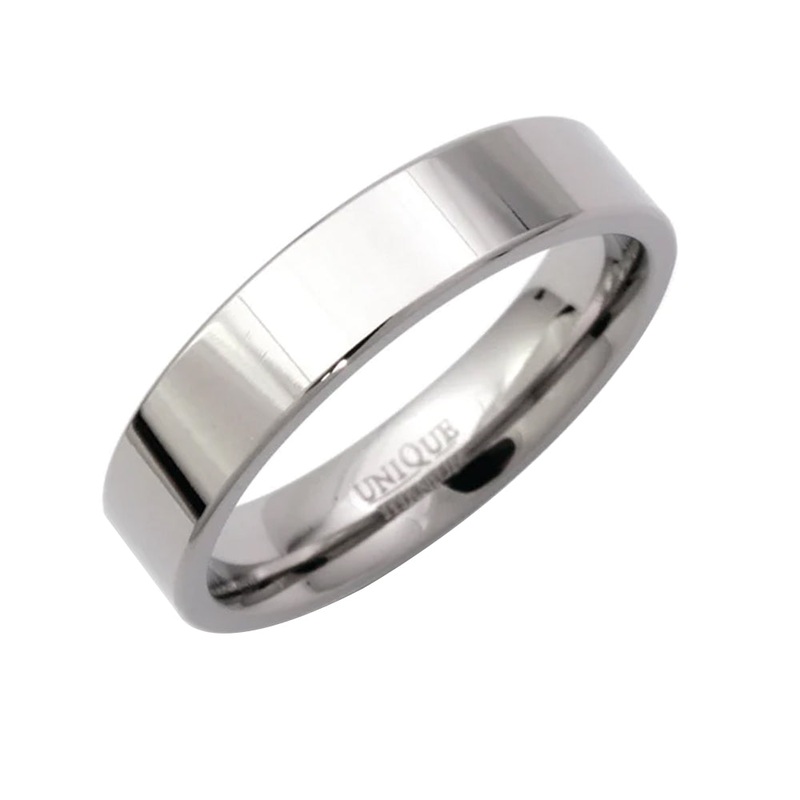 Unique Titanium 5mm Polished Ring
