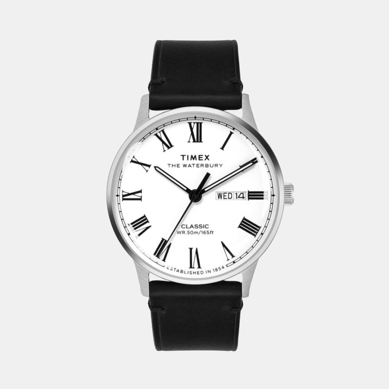 Waterbury Men White Analog Leather Watch TWEG26503