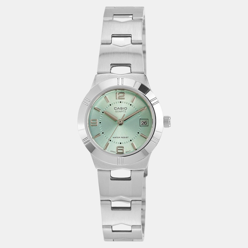 Women Green Dial Analog Stainless Steel Watch A2274