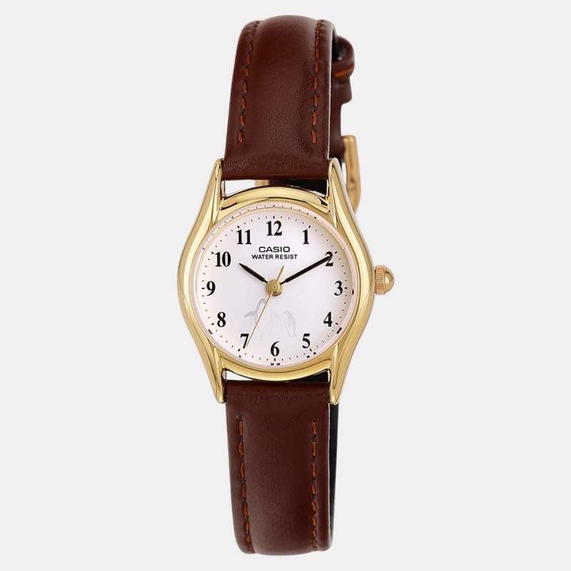 Women White Dial Analog Genuine Leather Watch A2266