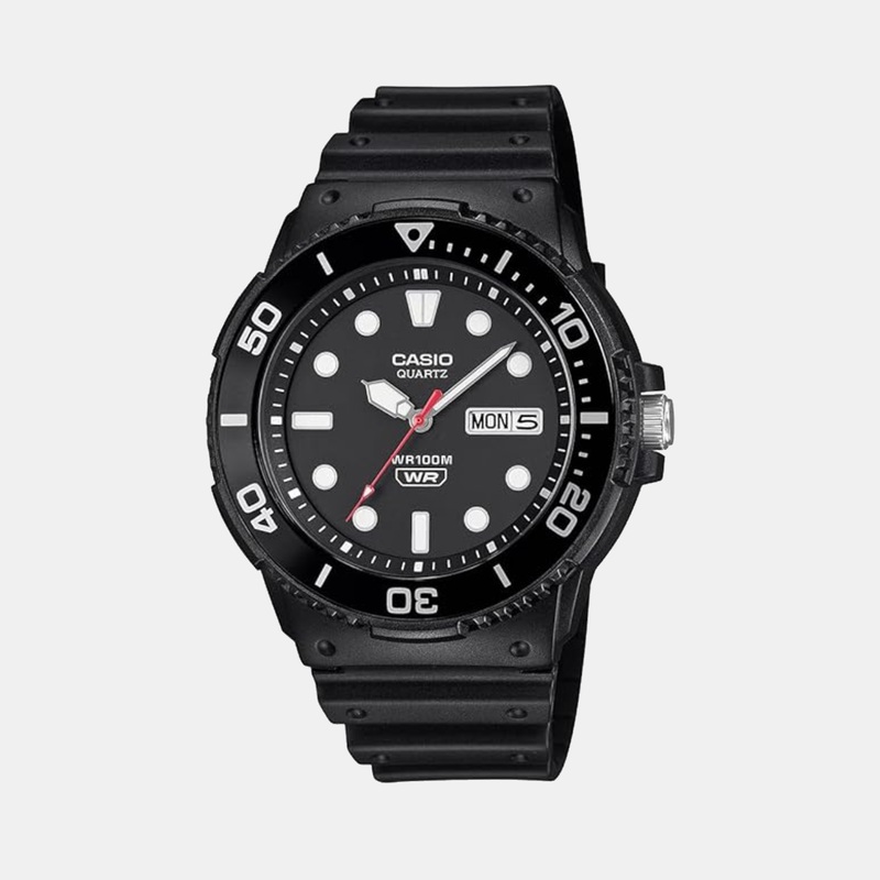 Youth Unisex Quartz Black Dial Analog Resin Watch MRW-230H-1E1VDF - A2402