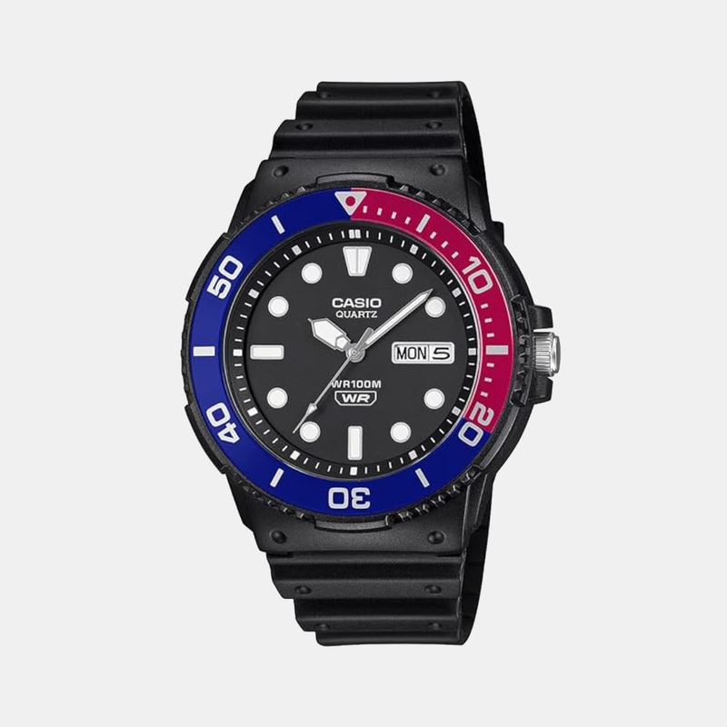 Youth Unisex Quartz Black Dial Analog Resin Watch MRW-230H-1E2VDF - A2403