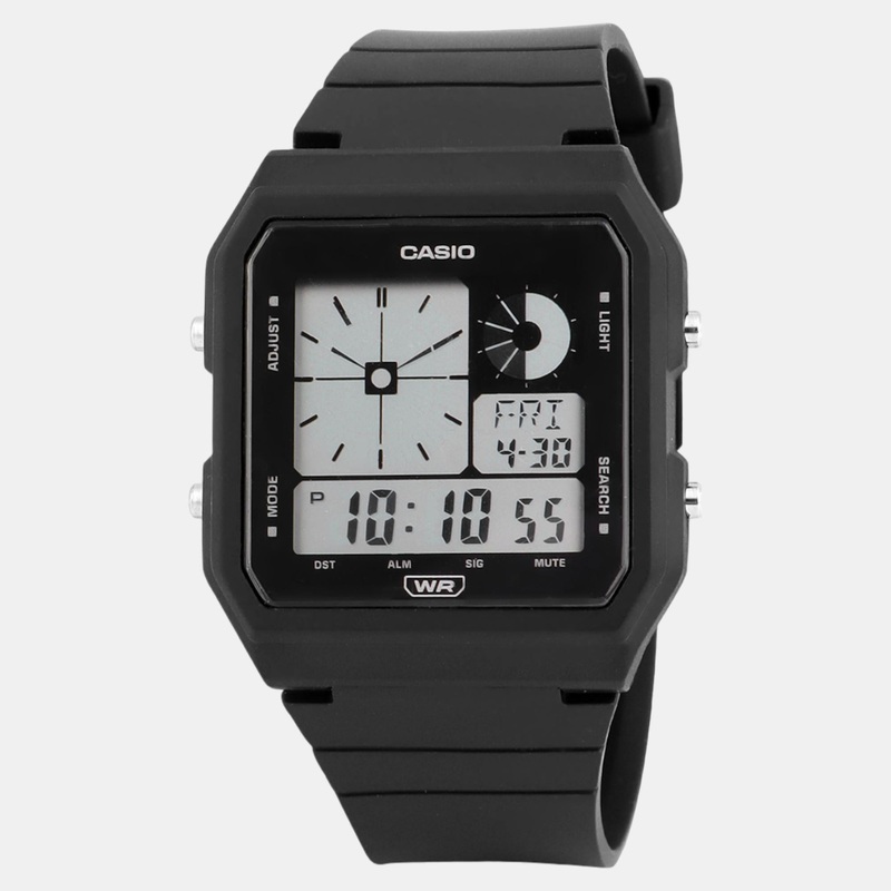 Youth Unisex Quartz Black Dial Digital Resin Watch LF-20W-1ADF D311