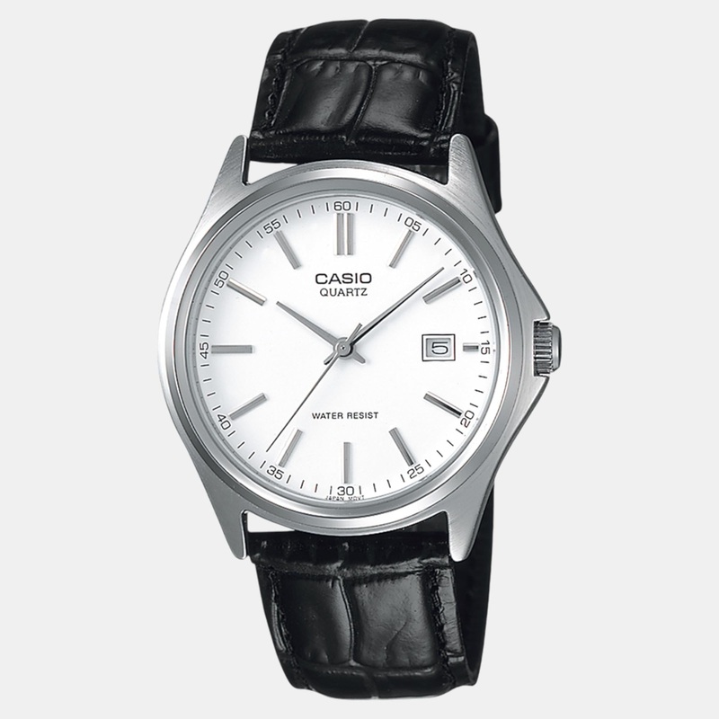 Enticer Men Quartz White Dial Analog Leather Watch MTP-1183E-7ADF A2300