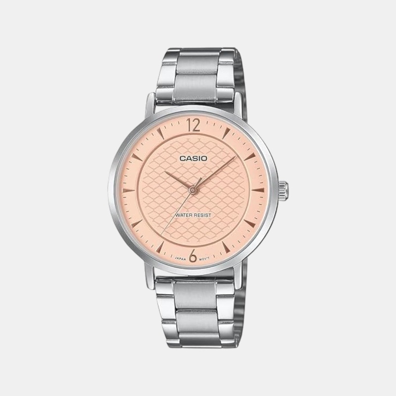 Enticer Women Quartz Pink Dial Analog Stainless Steel Watch LTP-VT04D-4ADF A2430