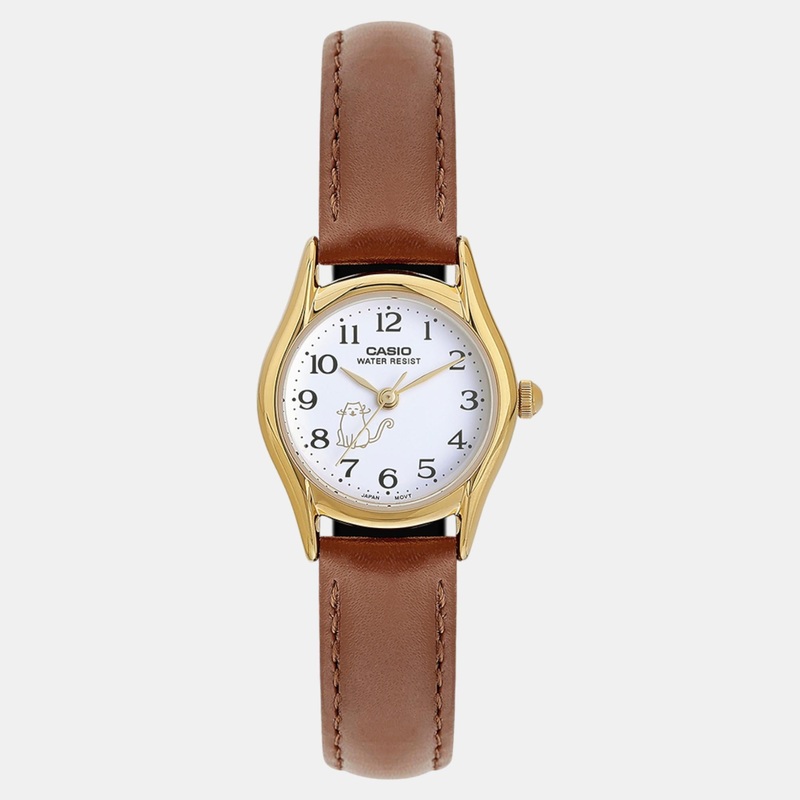 Enticer Women Quartz White Dial Analog Leather Watch LTP-1094Q-7B8RDF A2268