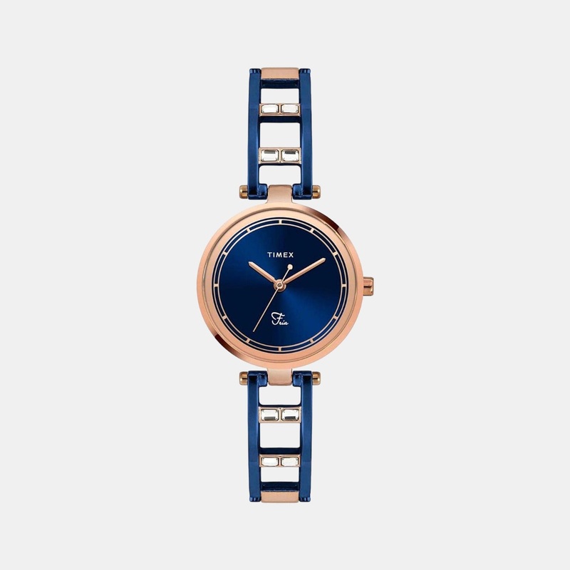 Fria Women Blue Analog Stainless Steel Watch TWEL15303