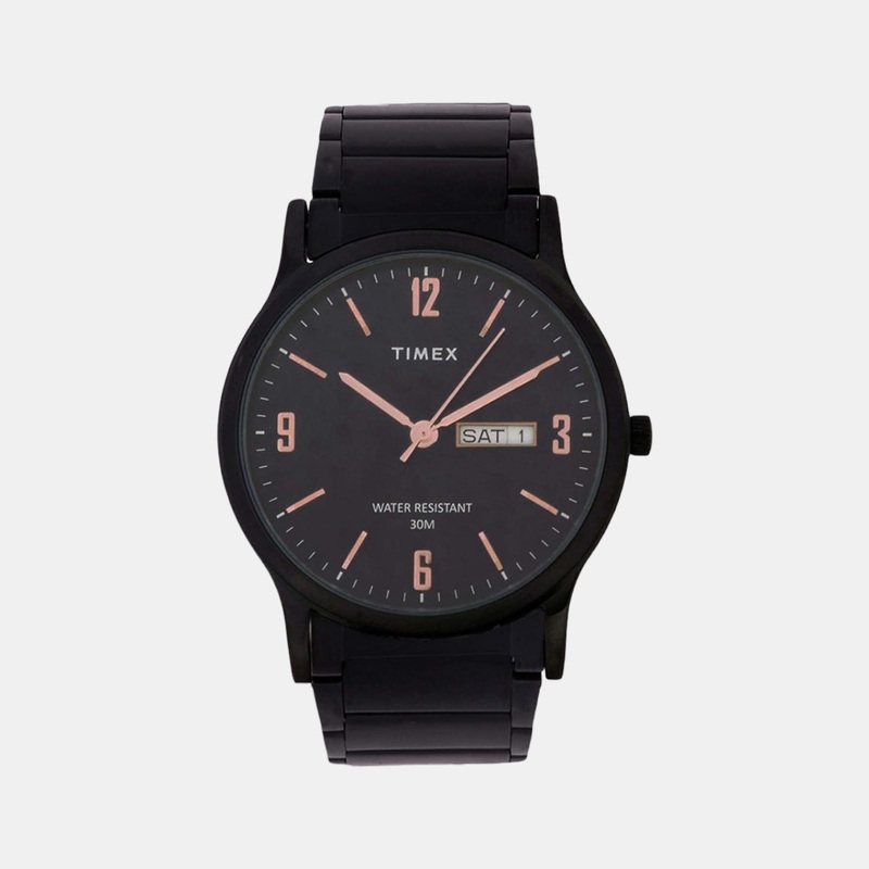 Men's Black Analog Stainless Steel Watch TW000R438