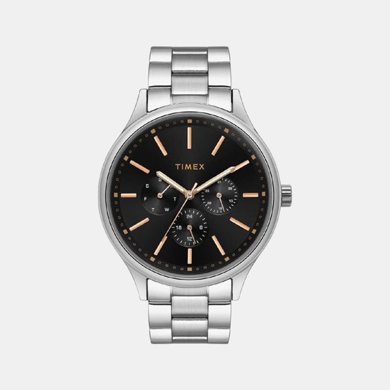 Men's Black Analog Stainless Steel Watch TWEG18408