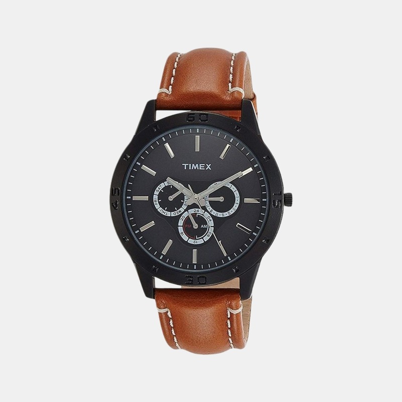 Men's Blue Analog Leather Watch TW000U913