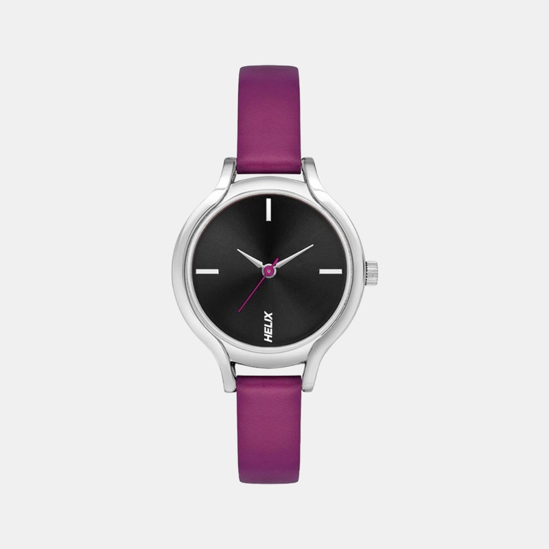 Women's Black Analog Leather Watch TW027HL19