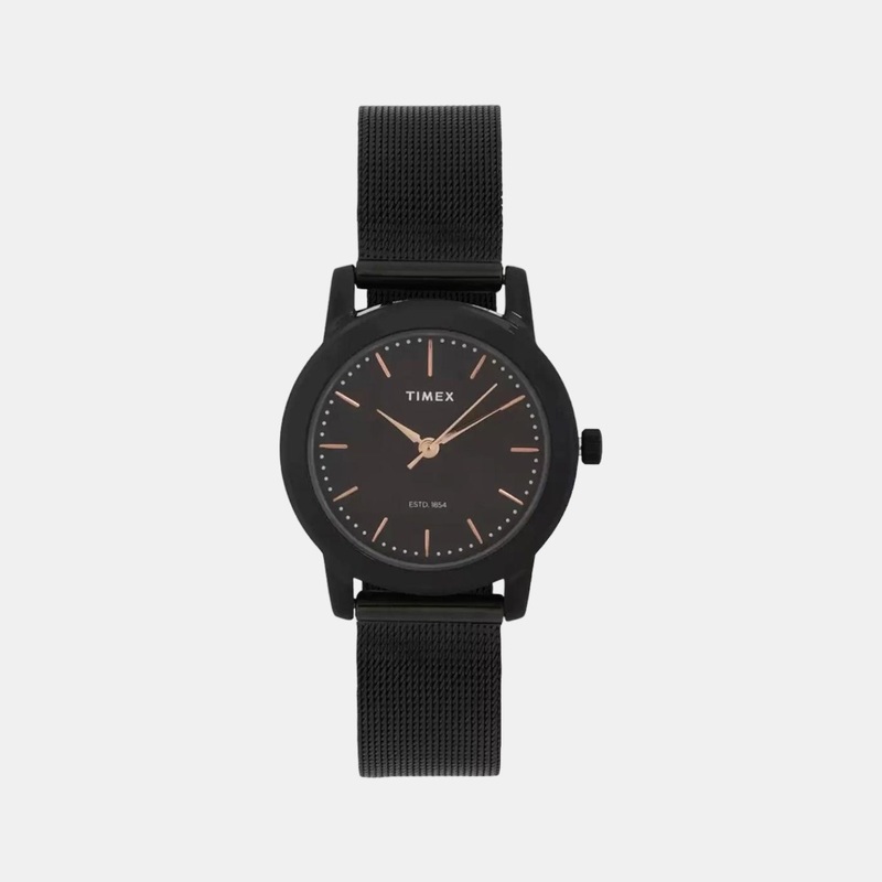 Women's Black Analog Stainless Steel Watch TW000W114