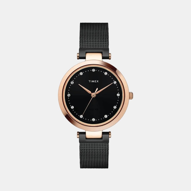 Women's Black Analog Stainless Steel Watch TWEL11826