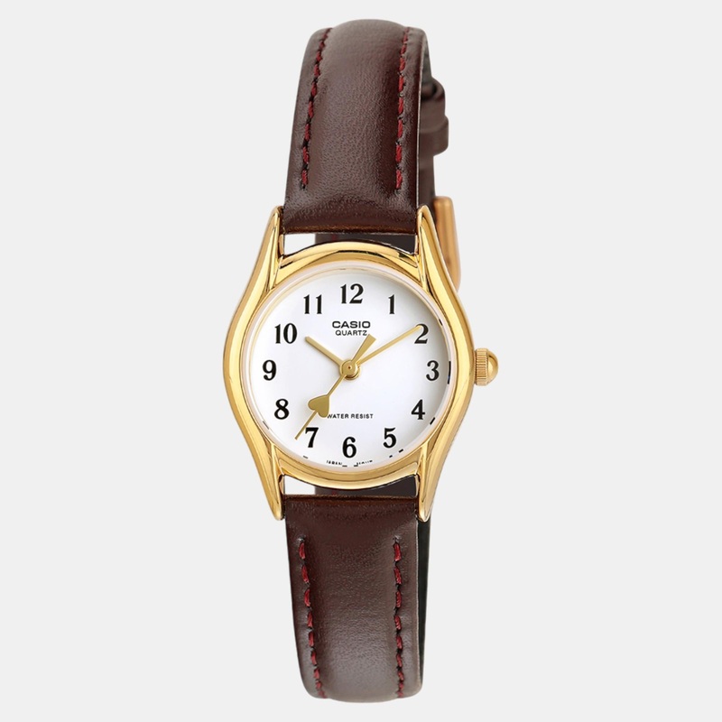 Women White Dial Analog Genuine Leather Watch A2265