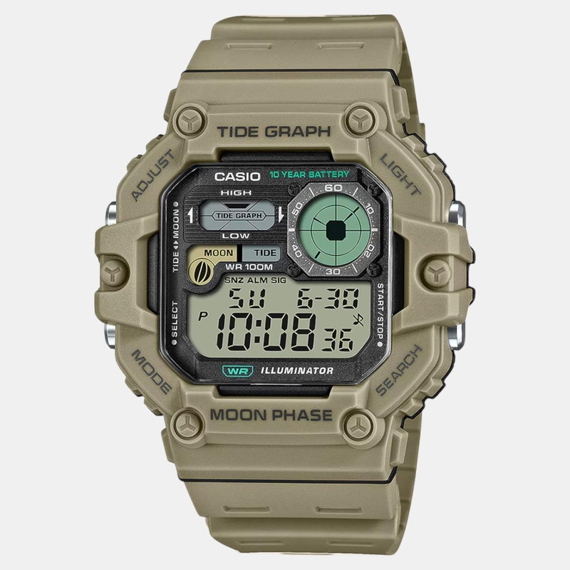 Youth Men Quartz Black Dial Digital Resin Watch WS-1700H-5AVDF A2248
