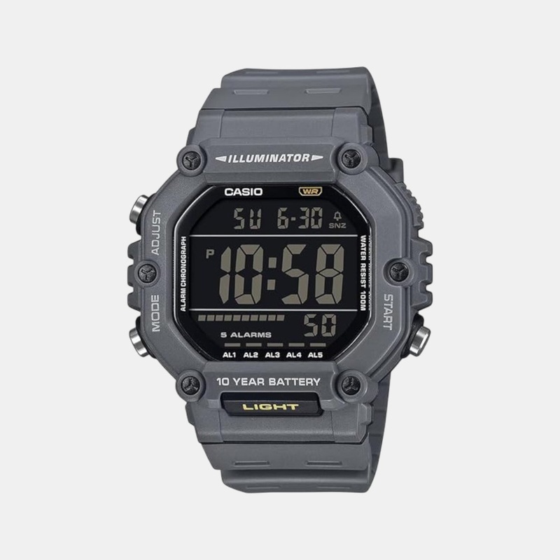 Youth Men Quartz Grey Dial Digital Resin Watch AE-1600H-8BVDF D387