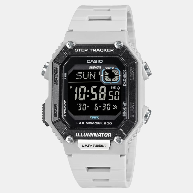 Youth Men Quartz Grey Dial Digital Resin Watch WS-B1000-8BVDF D354