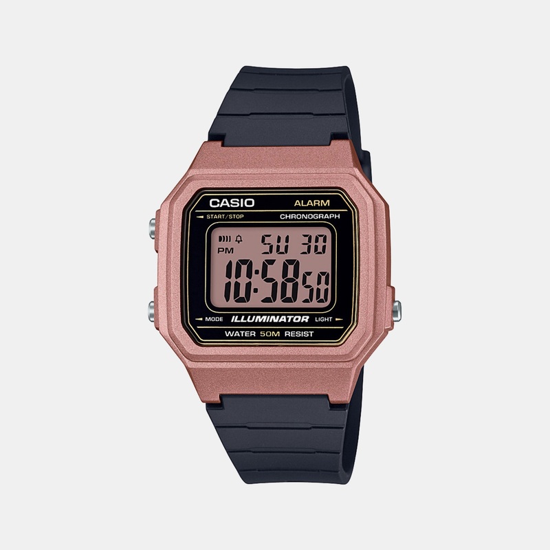 Youth Unisex Rose Gold Dial Digital Resin Watch I113 - W-217HM-5AVDF