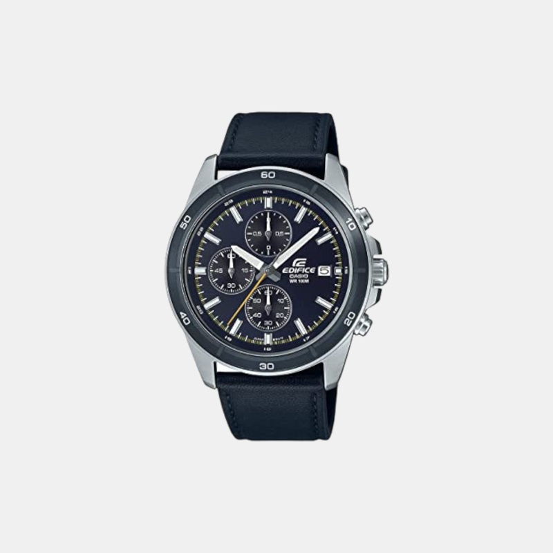 Edifice Men's Blue Chronograph Leather Watch ED570 - EFR-526L-2CVUDF