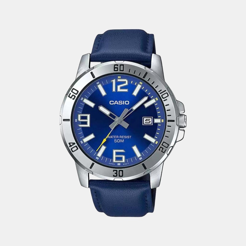 Enticer Men's Analog Leather Watch A1737 - MTP-VD01L-2BVUDF
