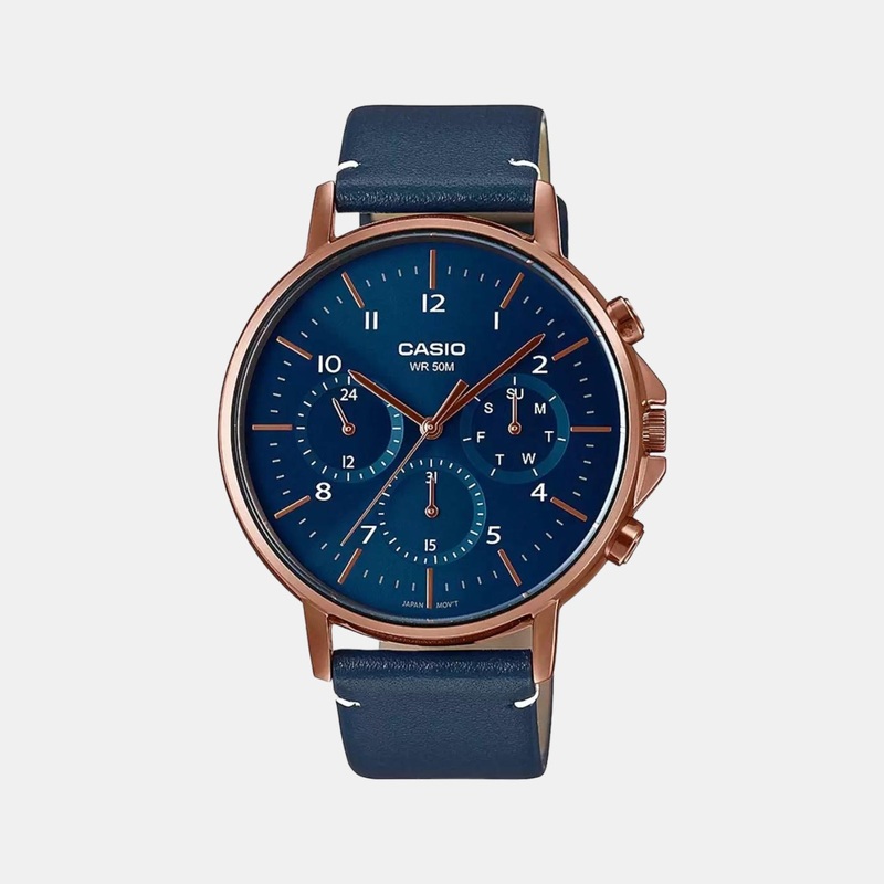 Enticer Men's Chronograph Leather Watch A1849 - MTP-E321RL-2AVDF