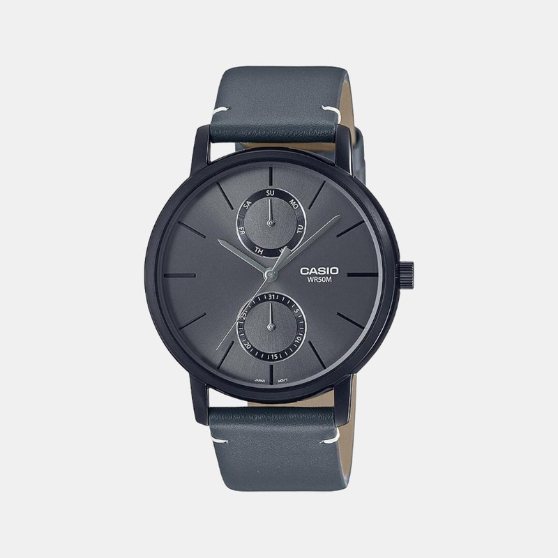 Enticer Men's Chronograph Leather Watch A2061 - MTP-B310BL-1AVDF
