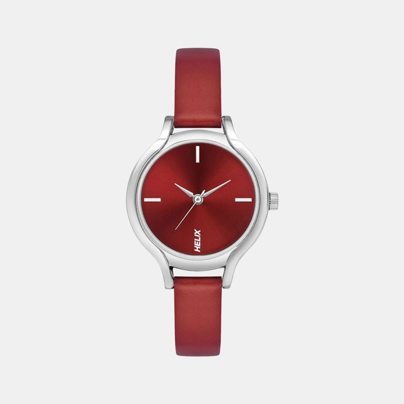 Women's Red Analog Leather Watch TW027HL20