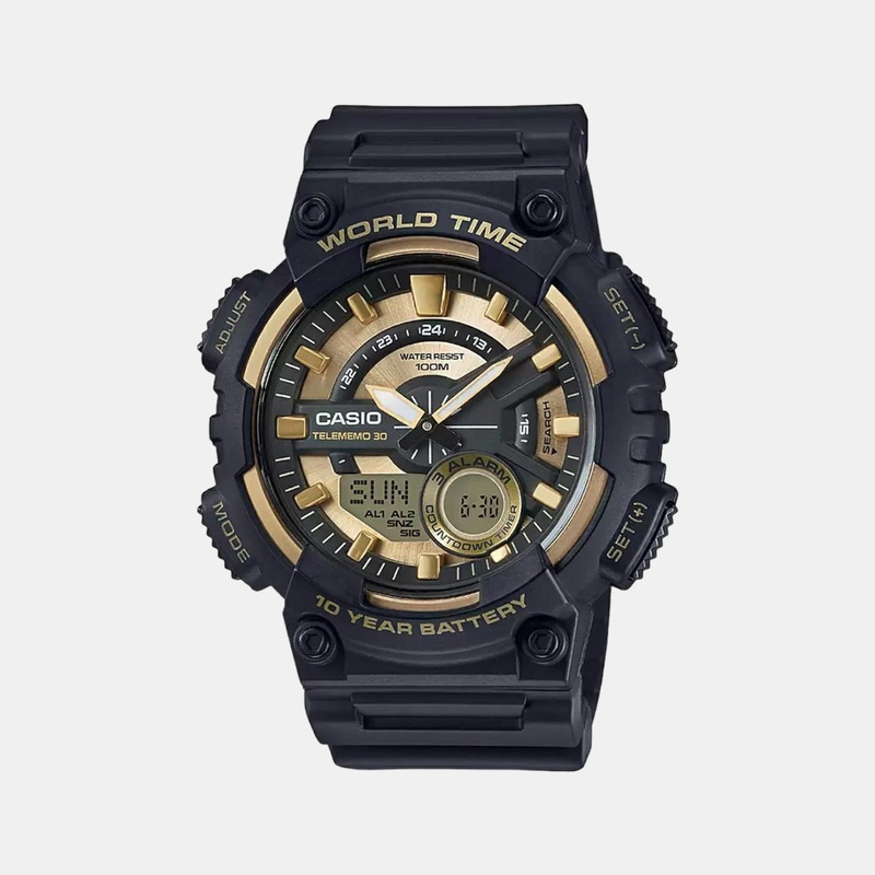 Youth Men's Analog-Digital Silicon Watch AD206 - AEQ-110BW-9AVDF