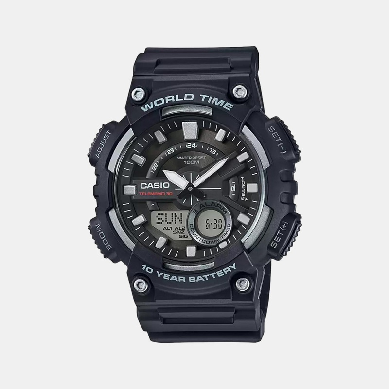 Youth Men's Analog-Digital Silicon Watch AD207 - AEQ-110W-1AVDF