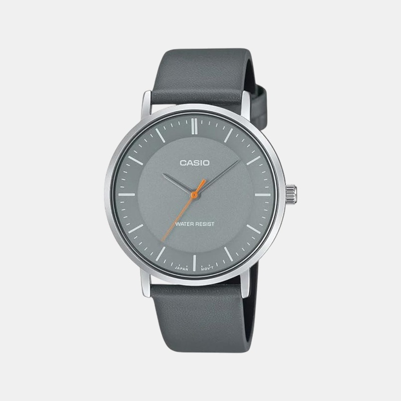Enticer Men Quartz Grey Dial Analog Leather Watch MTP-VT04L-8EDF A2415