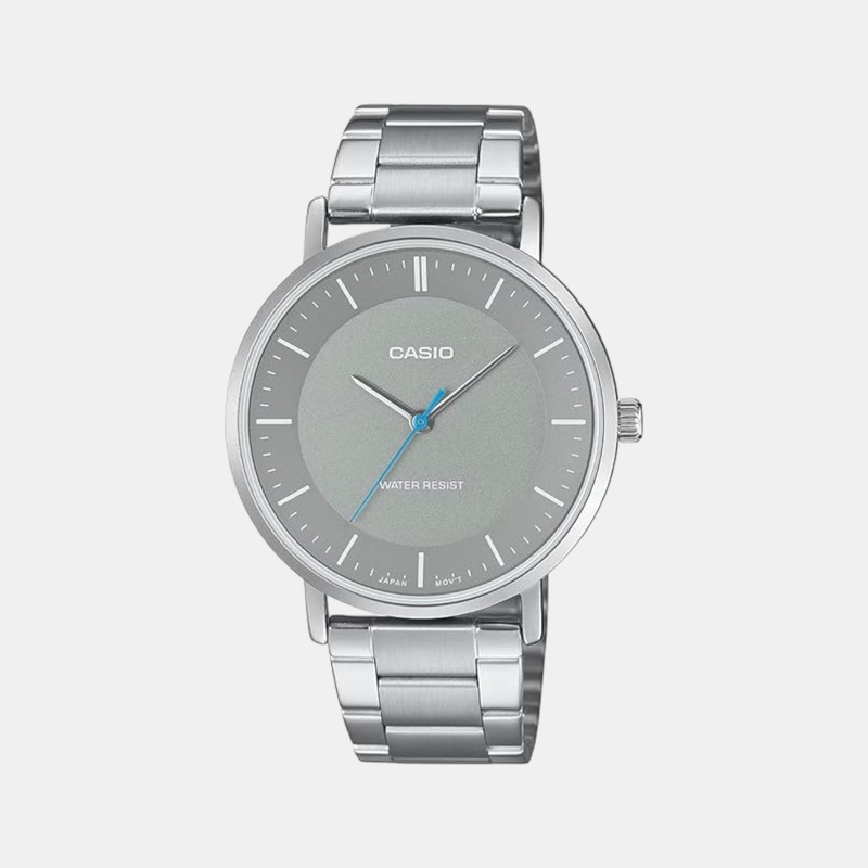 Enticer Men Quartz Grey Dial Analog Stainless Steel Watch MTP-VT04D-8EDF A2413