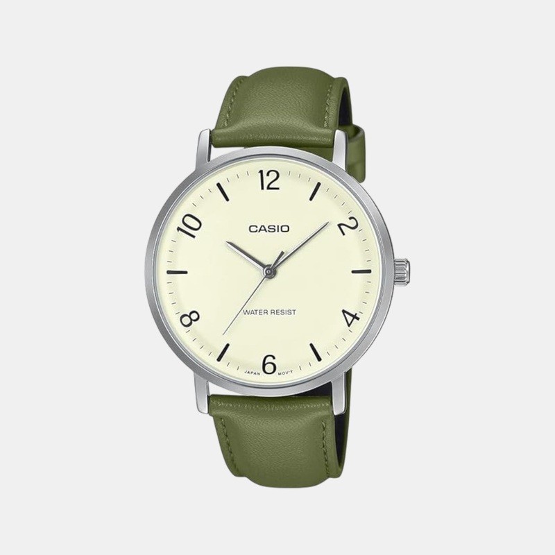 Enticer Men Quartz White Dial Analog Leather Watch MTP-VT03L-7BDF A2409
