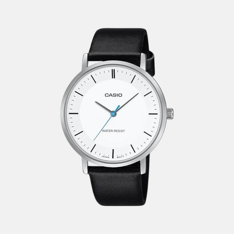 Enticer Men Quartz White Dial Analog Leather Watch MTP-VT04L-7EDF A2414