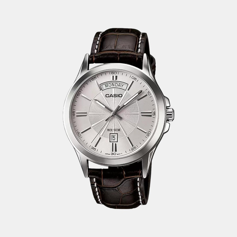 Enticer Men's Analog Leather Watch A845 - MTP-1381L-7AVDF