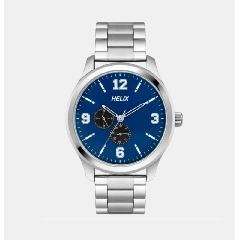 Men Blue Dial Analog Stainless Steel Watch TW043HG17