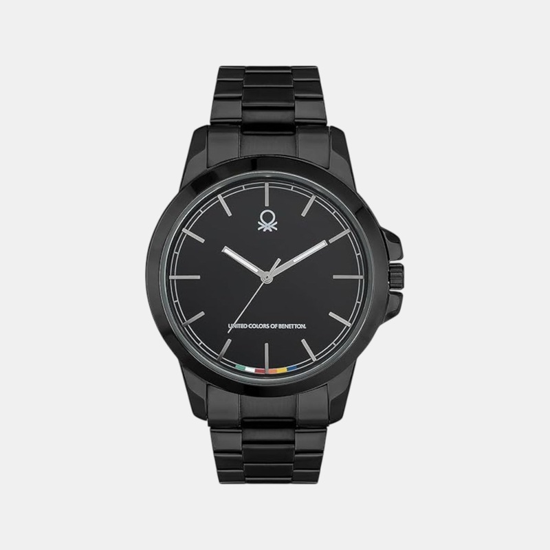 Men Quartz Black Dial Analog Stainless Steel Watch UWUCG2102