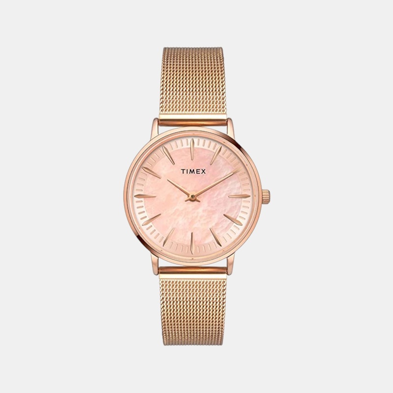 Women Mother of Pearl Analog Stainless Steel Watch TWEL15607