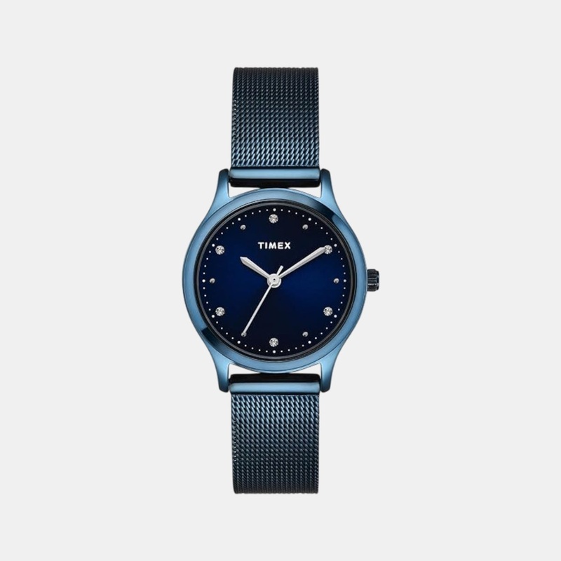 Women Quartz Blue Dial Analog Stainless Steel Watch TW0TL8717