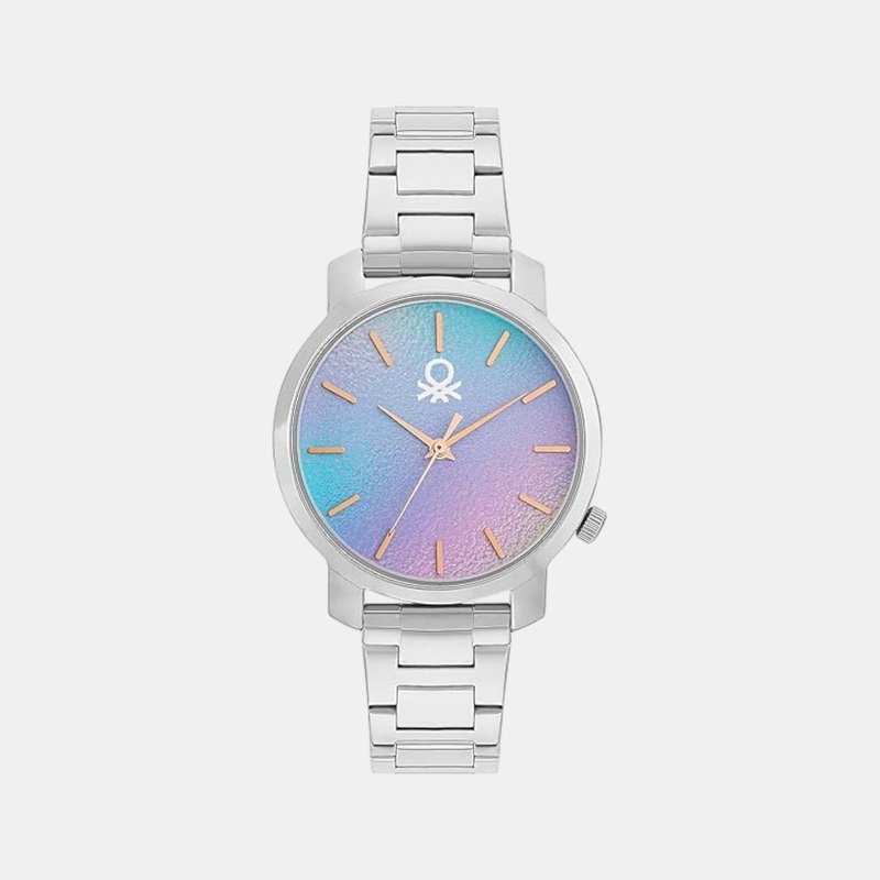 Women Quartz Purple & Blue Dial Analog Stainless Steel Watch UWUCL0706