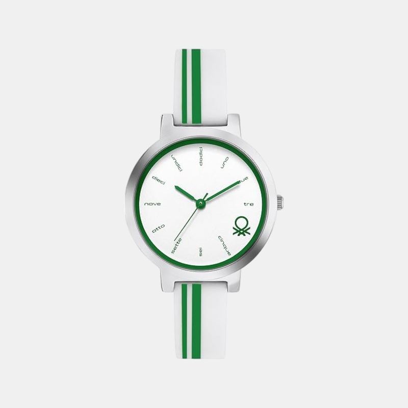 Women Quartz White Dial Analog Silicone Watch UWUCL0200