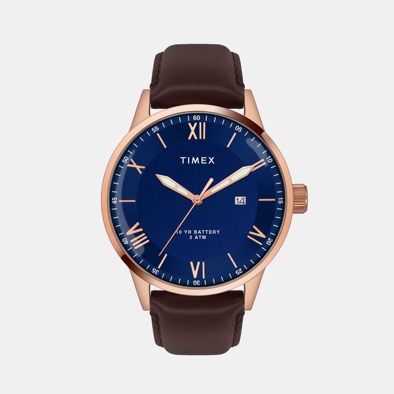 E Class Men's Blue Analog Leather Watch TWEG19916