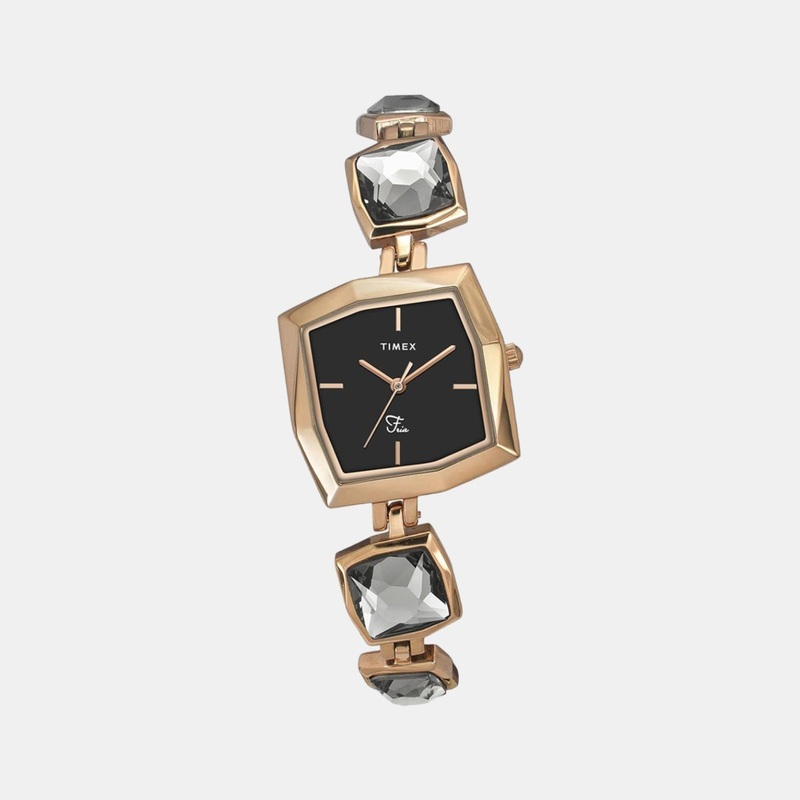 Fria Women's Black Analog Stainless Steel Watch TWEL16100