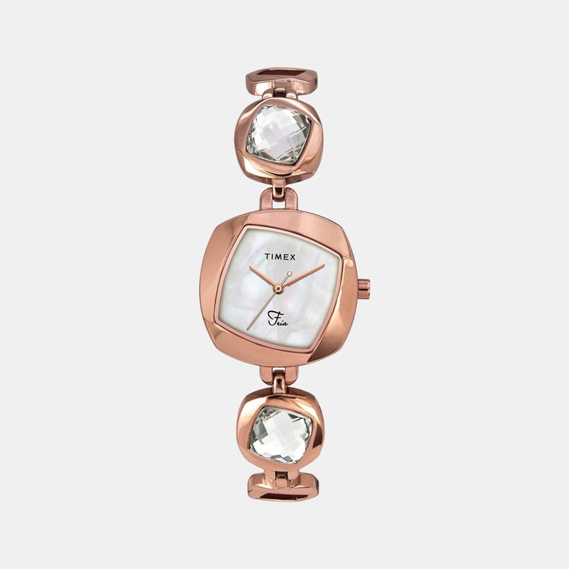 Fria Women's White Analog Stainless Steel Watch TWEL15000