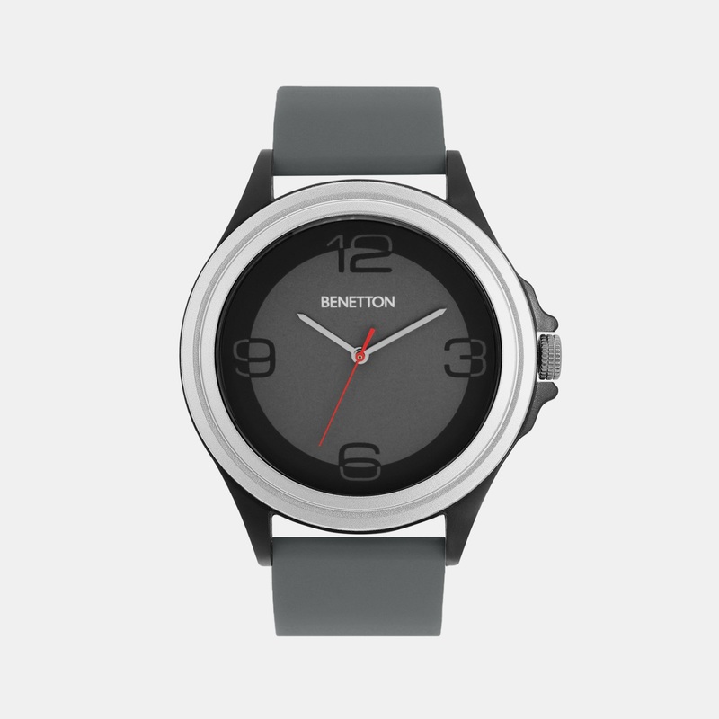 Iconic Grey Men's 3 Hands Analog Silicon Watch UWUCG0307