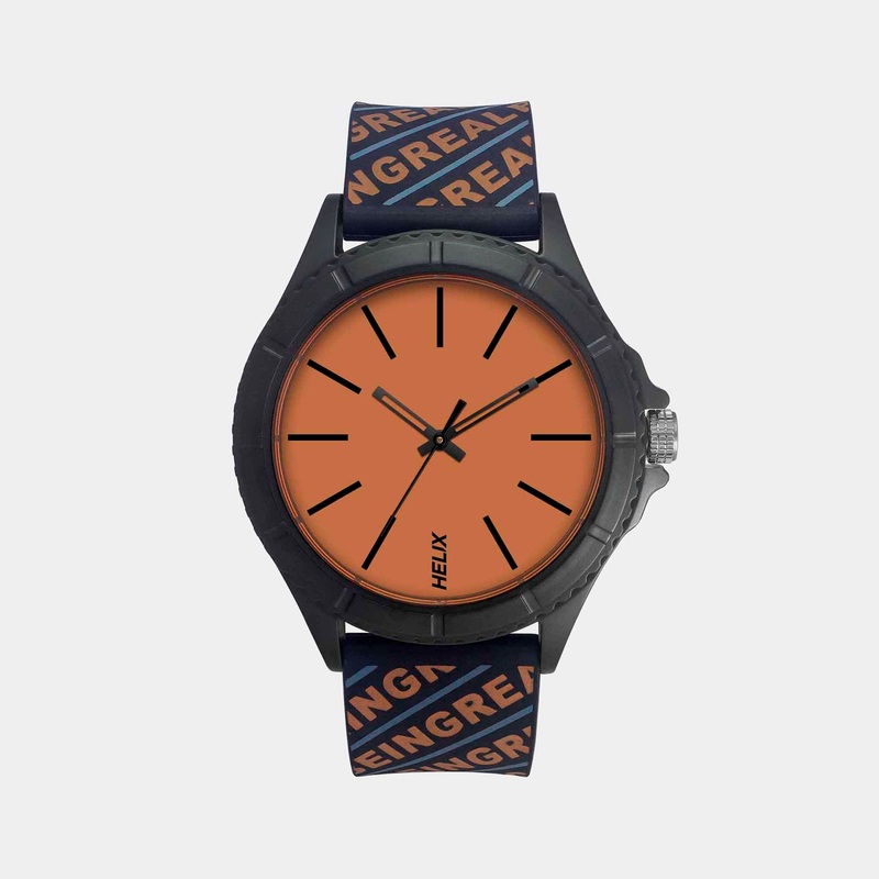 Men Orange Analog Silicone Watch TW033HG24
