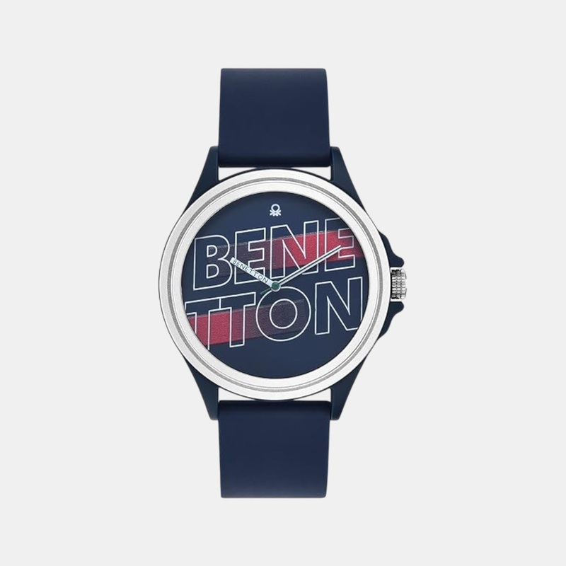 Men Quartz Blue Dial Analog Silicone Watch UWUCG0301