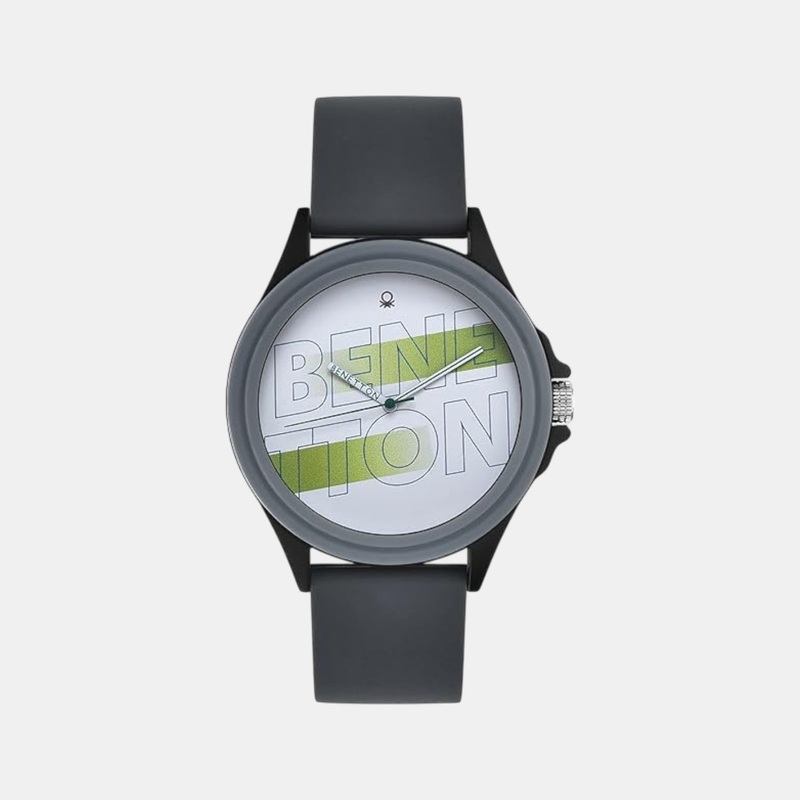 Men Quartz Light Grey Dial Analog Silicone Watch UWUCG0302